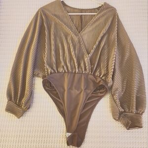 Body Suit Blouse - Gold